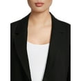 thumbnail image 4 of Time and Tru Women’s Linen-Blend Button Front Blazer with Patch Pockets, Sizes S-XXXL, 4 of 7