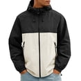 thumbnail image 2 of GrmtClth Men's Hooded Windbreaker Jacket, Lightweight Full Zip Up Rain Jacket with Pockets, Water-Resistant Casual Outerwear Sun Protection Clothing White L, 2 of 5