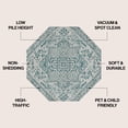 thumbnail image 3 of JONATHAN Y SANTA MONICA 8' Octagon Area Rug, Estrella Bohemian Medallion Textured Weave - Teal/Gray, SMB105C-8TGN, 3 of 4