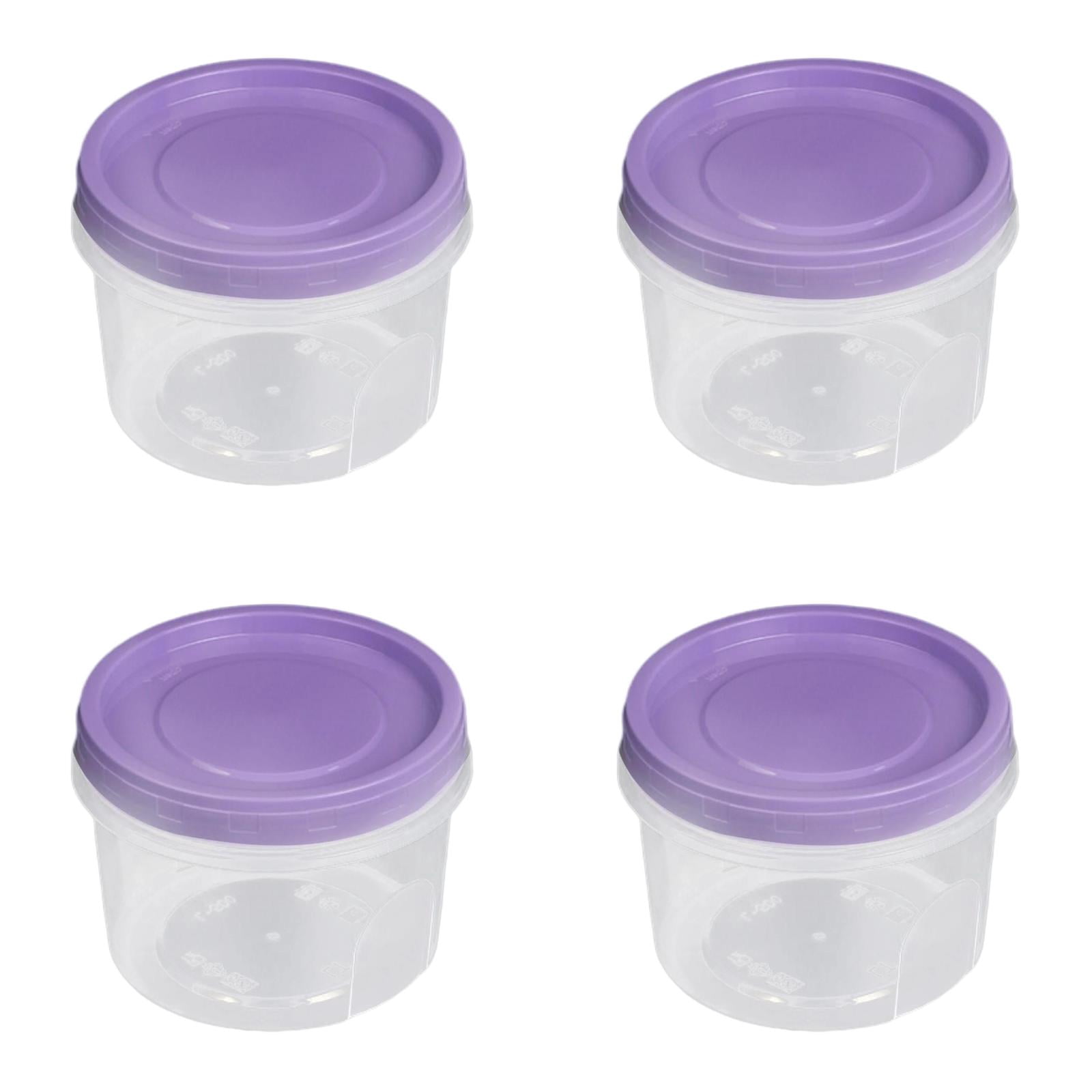 Small Freezer Containers with Lids Stackable Plastic Food Storage Container 1 Cup Meal Prep Bowls Airtight Dishwasher Safe, 8 Oz, 12 Pcs, 3.46x2.99"