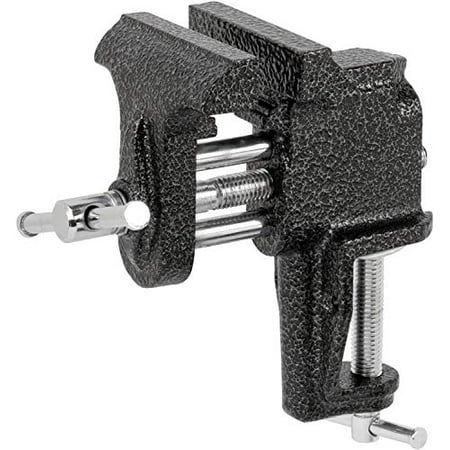 

Durable 3 Inch Clamp-On Metal Vise Attaches to Any Table up to 1.8 Inches Thick