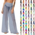 thumbnail image 1 of Pincandy Women See Through Sheer Mesh Pants Beach Swimsuit Bikini Bottom Cover up Party Club Elastic High Waist Wide Leg Pants, 1 of 7