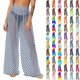 thumbnail image 1 of Pincandy Women See Through Sheer Mesh Pants Beach Swimsuit Bikini Bottom Cover up Party Club Elastic High Waist Wide Leg Pants, 1 of 7