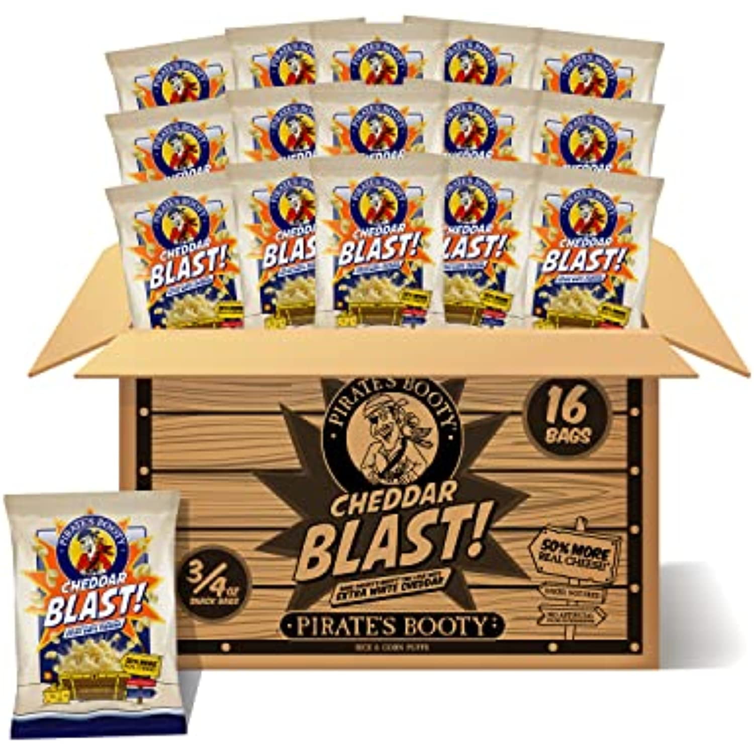 Pirates Booty Cheddar Blast Cheese Puffs, Gluten Free, Healthy Kids Snacks, Back To School ...