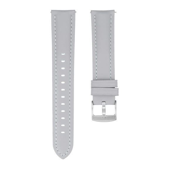 Uxcell Leather Watch Band 20mm Quick Release Genuine Leather Replacement Watch Straps for Men Women, Light Grey