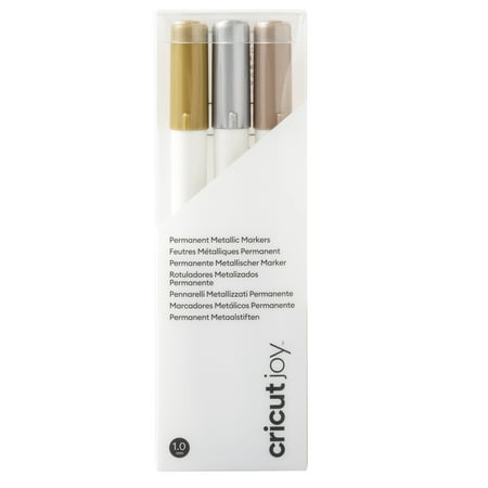 UPC: 0093573490453 | Cricut Joy Permanent Metallic Markers 1.0 mm  Gold/Silver/Copper (3 count)  1.0 mm