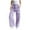Purple, variant on QQAMB Girls Cargo Pants Elastic Waisted Solid Color Button Wide Leg Loose Baggy Workout Trousers,10-11Years