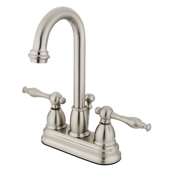 Kingston Brass KB3618NL 4 in. Centerset Bathroom Faucet, Brushed Nickel