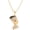 Gold, variant on Stainless Steel Iced CZ Egyptian Queen Nefertiti Pendant, 24 inch Box Chain Necklace SCP 5002 G