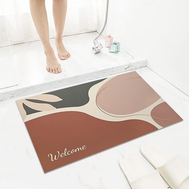 Alfombra de baño (40x60 cm, cazador de sombras) antideslizante absorbente, alfombra de ducha y baño, alfombra de baño antideslizante, alfombra de baño suave, alfombra de baño Rojo Verde Cocina, Decoración y Otros