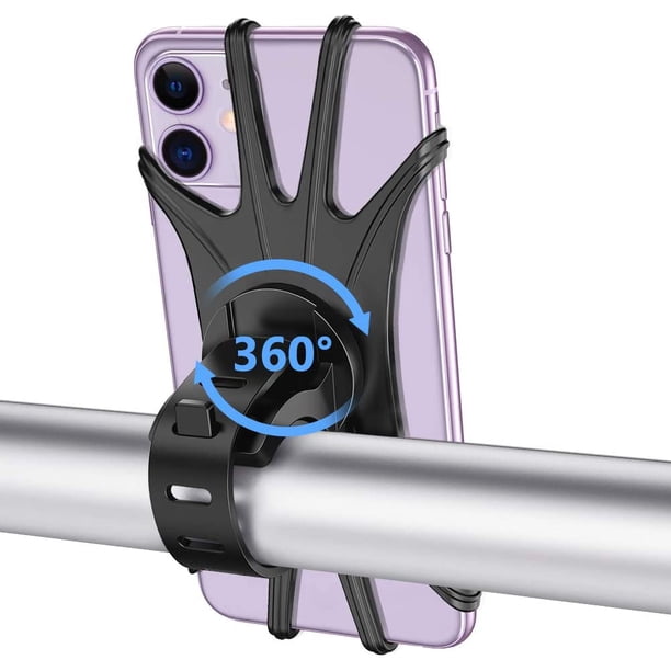 Soporte para teléfono de bicicleta, soporte universal de silicona para manillar compatible con iPhone 12/SE/11/Pro Max/X/XS/XR/8 Plus, Samsung Galaxy, Xiaomi, Huawei o cualquier smartphone de 4 a 6,7 pulgadas. Sailing Electrónica