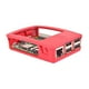 Boîtier Officiel du Raspberry Pi 3B+ / 3B, Rouge/blanc – image 2 sur 5
