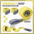 thumbnail image 2 of 4 Pcs Lift Sling Straps Heavy Duty Web Slings Straps Polyester Nylon for Hoist Car Outdoor Using, 2 of 6