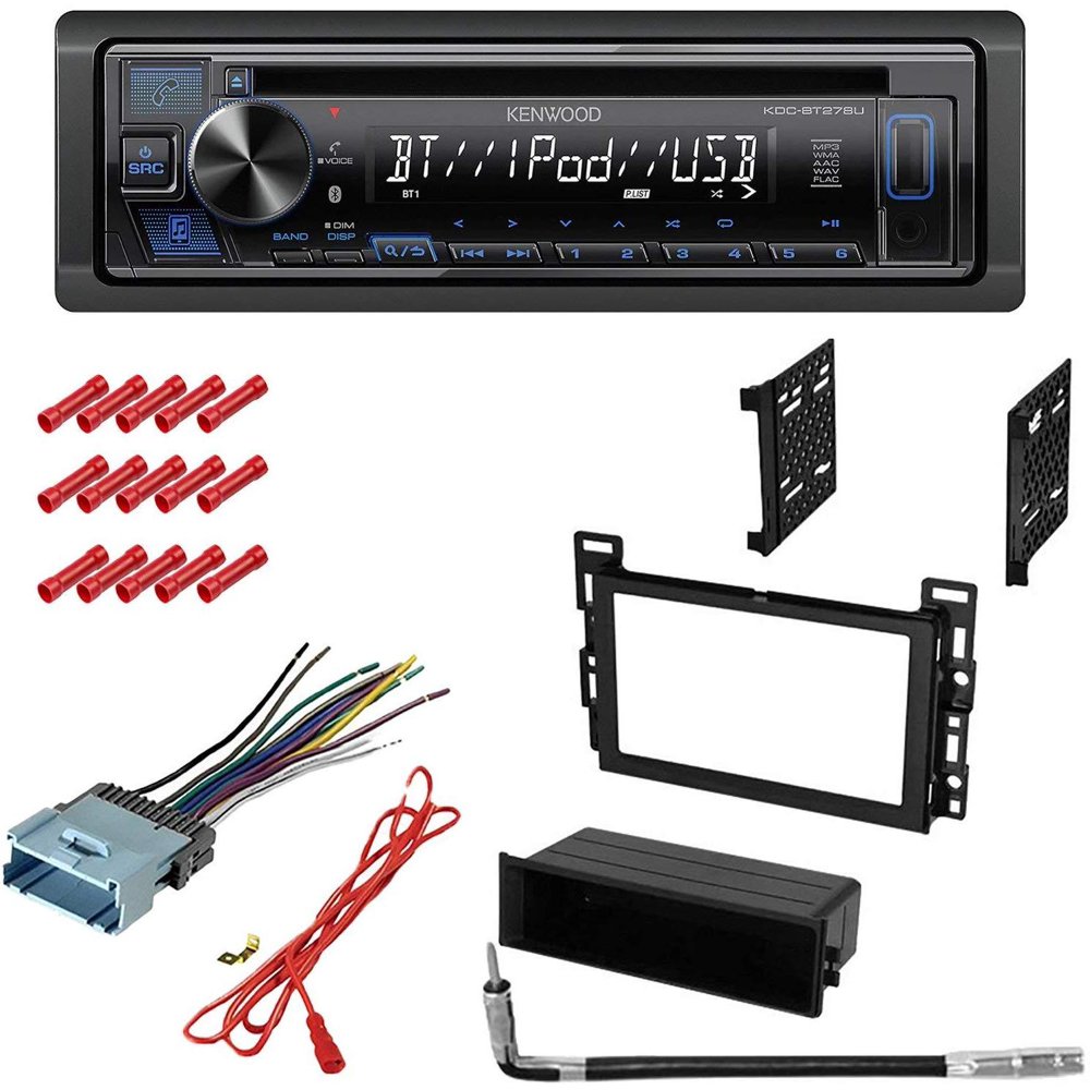 KIT8229 Kenwood Car Stereo with Bluetooth for 2006 Pontiac Torrent w