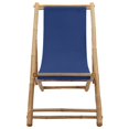 thumbnail image 2 of vidaXL Deck Chair Bamboo and Canvas Navy Blue, 2 of 5