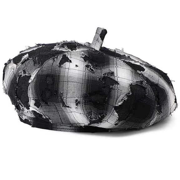 Jiibva Vintage Beret Hat Women Korean Style Womens Newsboy Hat Retro Plaid Classic Winter Beret Painter's Hat for Spring/Autumn/Winter