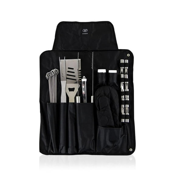 Set de Utensilios para Asar Avera con delantal 28 piezas
