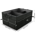 thumbnail image 4 of Foldable Car Trunk Organizer - 600D Oxford Cloth Storage Box with 21.7"×15.7"×10.2" Capacity, Collapsible Vehicle Cargo Container for Auto, Black, 4 of 5