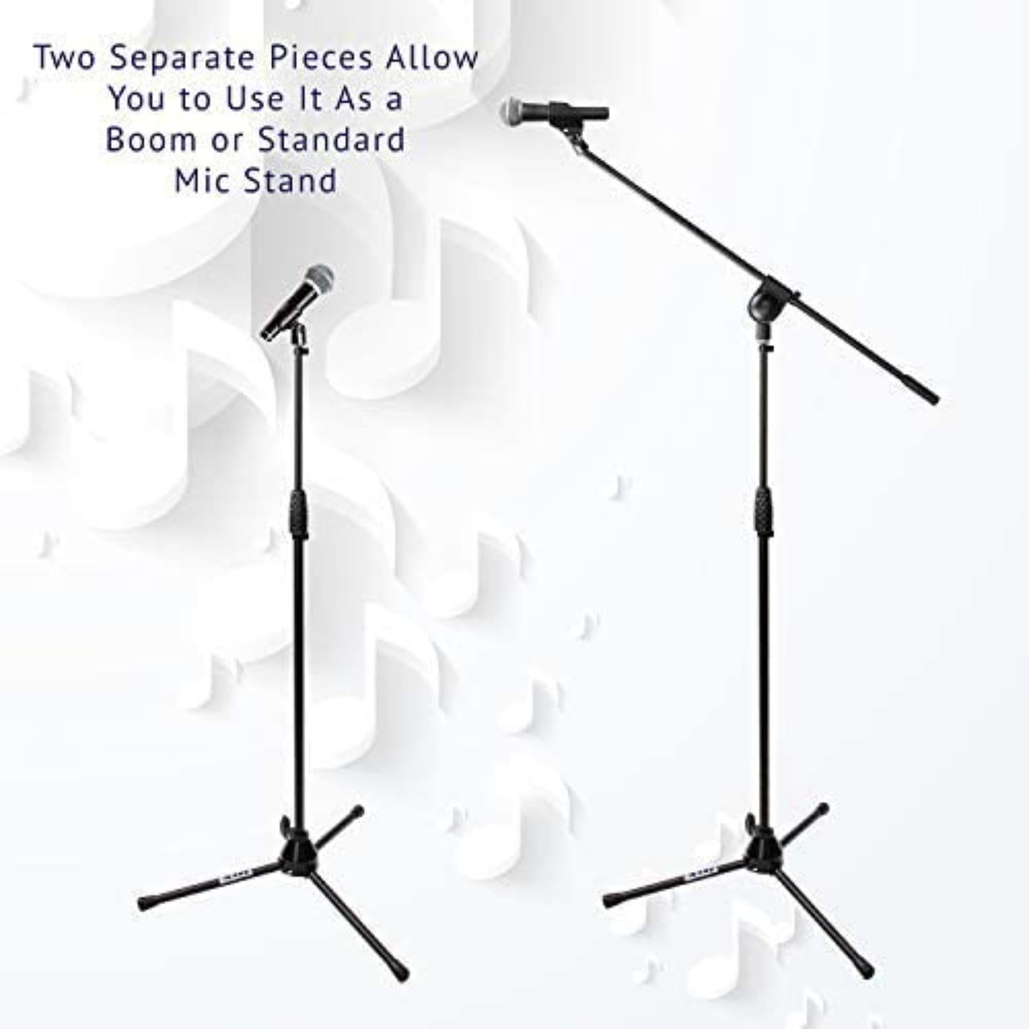 LyxPro Microphone Stand with Adjustable Height 38.5-66 inches & Boom Arm