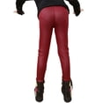 thumbnail image 5 of EnJoCho Toddler Kids Teen Fa𝗎x PU Leather Stretchy Leggings High Waist Yoga Flare Dance 𝖣isco Casual Athletic Long Skinny Pants Party Performance Comfortable Fashion Bell Bottoms, 5 of 6