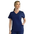 thumbnail image 2 of Maevn Pure Women's Modern V-Neck Top & Modern Yoga Pant Scrub Set, 2 of 5