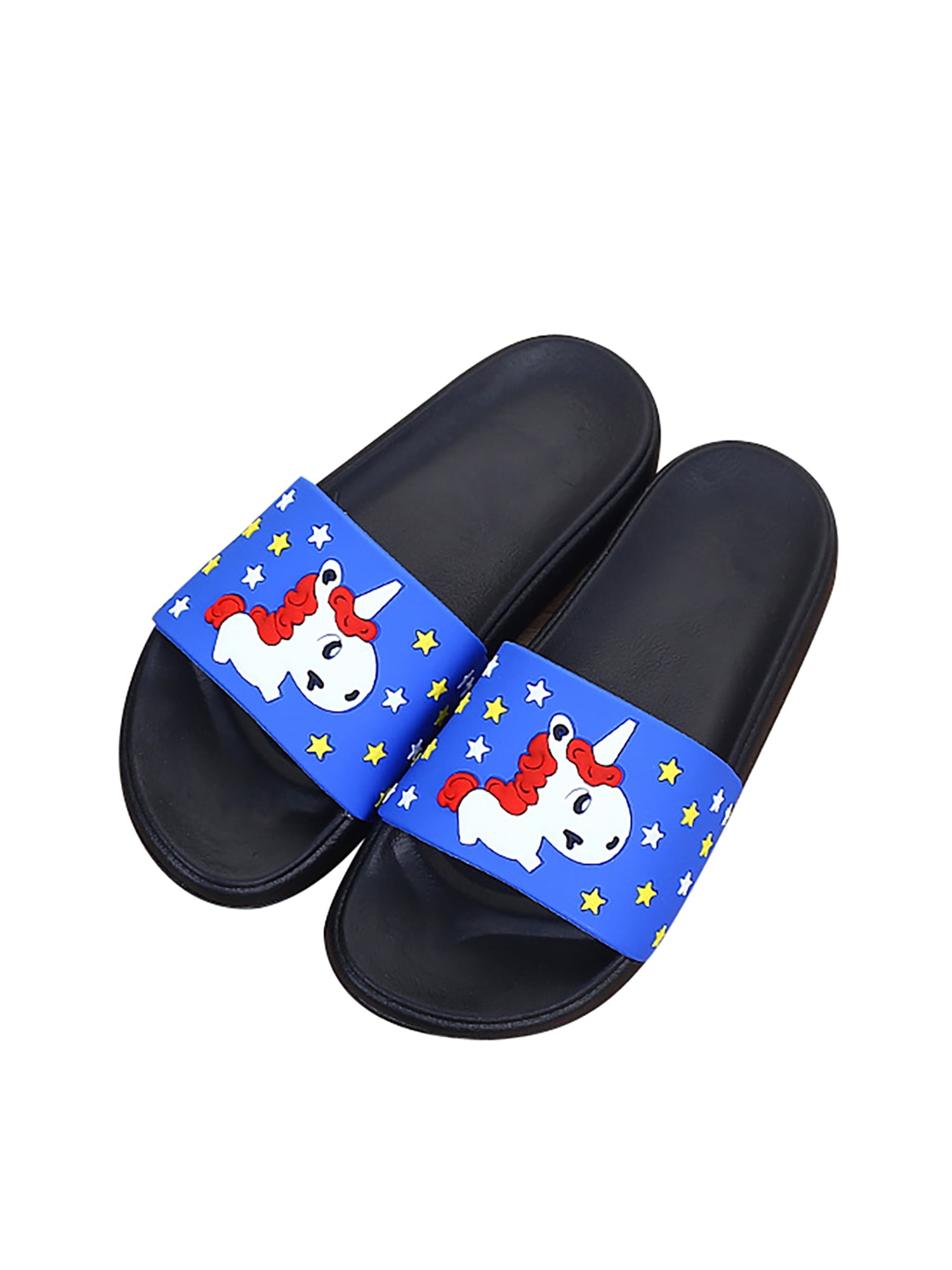 Cartoon Pizza Pattern Summer Slide Slippers For Men Women Kid Indoor Outdoor Open-Toe Beach Sandal Shoes 