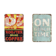 thumbnail image 1 of Metal Rooster Coffee Signo Hojalata Rectangular Pintura Hierro Del 20x30 Cm, 1 of 8