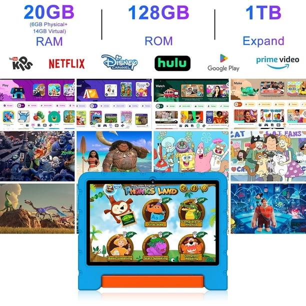 Tablet Ziovo Z138 10.1 Pollici Android 14 – 20GB RAM+128GB ROM, WiFi 6, Controllo Genitori
