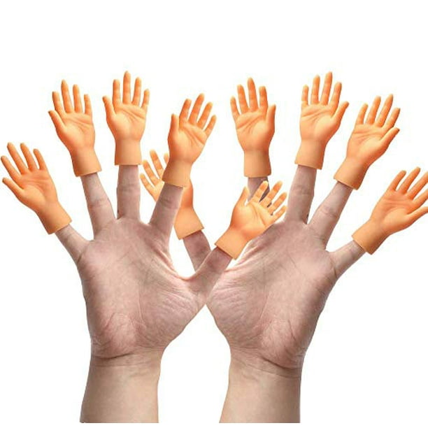 Yolococa 10 Pieces Finger Puppet Mini Finger Hands Tiny Hands with Left Hands and Right Hands