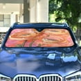 thumbnail image 4 of Yayeee Car Windshield Sun Shade Universal Fit Front Visor Protector, Abstract Pink Flowers, 4 of 8