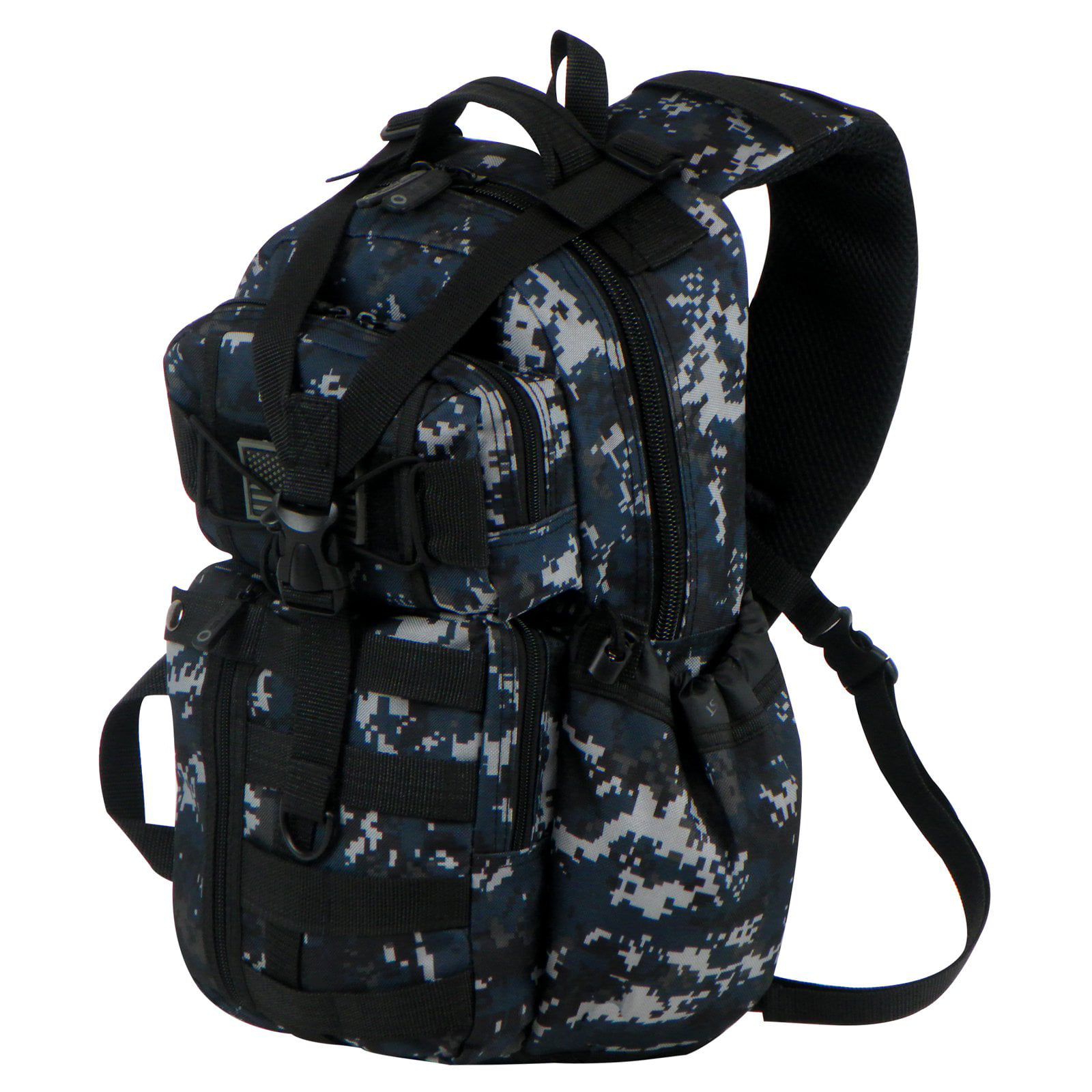 EAST WEST USA - Tactical Molle Assault Sling Shoulder Crossbody & One Strap Backpack - Navy ACU ...