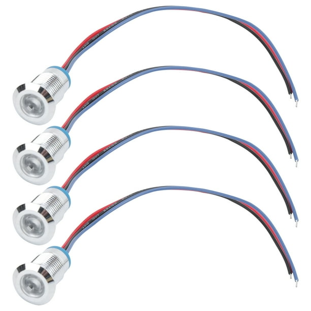LE Ds, 4 juegos de LED redondos precableados de color Mini LED redondos de durabilidad extendida
