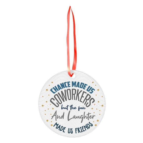 Christmas Ornament, 3D Printed PVC Pendant, Round Flat Decor for Holiday Tree, Festive Home Decorations, Personalized Keepsake for Family Celebrations, Seasonal Party Supplies