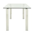 thumbnail image 4 of Emma Dining Table in Gold, Rectangular Dining Table, Glass Dining Table, Stainless Steel Dining Table, Clear Glass Dining Table, Modern Rectangle Dining Table, Kitchen Dining Table with Tempered Glass, 4 of 5