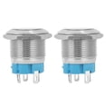 thumbnail image 2 of Interruptor de botón, 2 piezas de 19 mm, LED azul, interruptor de botón de reinicio, interruptor de botón, diseño de última generación Jadeshay A, 2 of 8