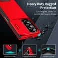 thumbnail image 2 of Decase for Samsung Galaxy Z Fold 7 5G 2025 Case with Slide Lens Cover, Rugged Hard PC + TPU Bumper Hybrid Cover ,Military Grade Shockproof Hard PC Phone Case for Samsung Z Fold 7 5G,Red, 2 of 7