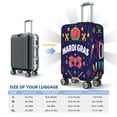 thumbnail image 6 of Daiia Happy Mardi Gras Luggage Cover, Thickened Washable Travel Luggage Covers, Elastic Unique Baggage Covers for 18-20 inch Luggage-X-Large, 6 of 9