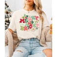 thumbnail image 4 of Distressed Merry and Bright Christmas Shirt for Women and Teens Girly Winter Holiday Tee Ivory Shirt Adult 2X-Large, 4 of 4
