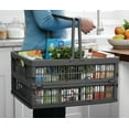 thumbnail image 5 of Mainstays Plastic Collapsible Storage Basket with Handles, Gray, 5 of 6