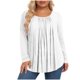 thumbnail image 1 of Mujeres de Manga Larga Tops Casual de Moda Gradiente Impresión Cuello Redondo Plegado Tamaño Superior para Uso Diario Y de Fiesta, 1 of 5