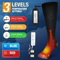 thumbnail image 2 of Heated Socks for Men Women, Electric Rechargeable Battery Heating Socks Washable Foot Warmer Thermal Socks Full Foot Heat for Hunting Fishing Camping Hiking Ski with 3 Heating Settings (Black L), 2 of 10