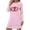 Pink, variant on yillto Valentine's Day Nightdress for Women's Heart Printed Long Sleeve Sleepwear Loose Nightgowns