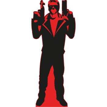 SP13091 Terminate Schwarzenator Retro 1984 Cybernetic Organism Silhouette Cardboard Cutout Standee Standup