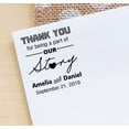 thumbnail image 3 of Printtoo Personalized Black Self Inking Thank You For Being A Part Of Our Story Favor Stamp Custom Wedding Favor Rubber Stamper-60 x 40 mm, 3 of 6
