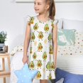 thumbnail image 4 of Fotbe Lovely Avocado Vestido de Dormir para Niñas de 3 a 10 Años, Mangas Cortas, Estilo Princesa, Pijama Camisón con Mangas Voladas-Medium, 4 of 6