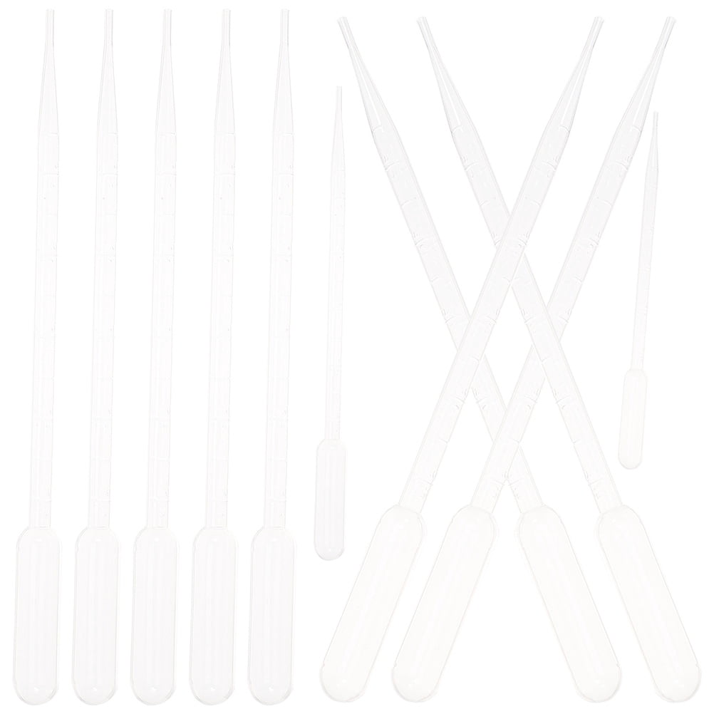 5 Count Pipettes for Laboratory Liquid Dropper Refillable White