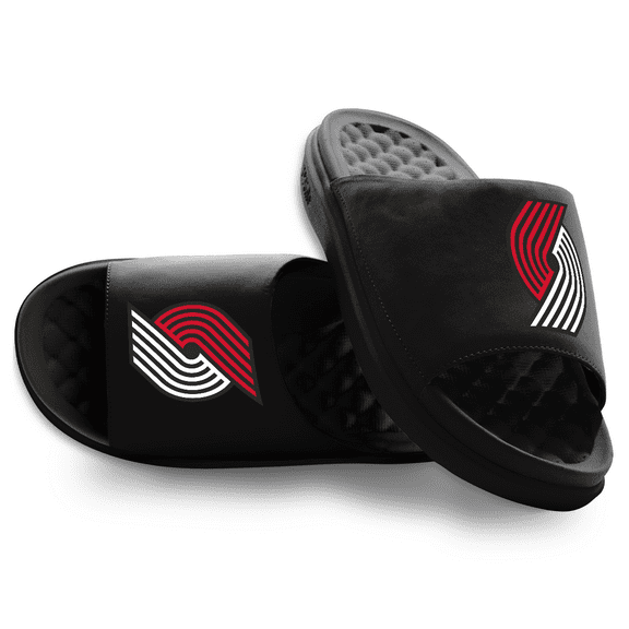 Youth ISlide Black Portland Trail Blazers Primary Motive Slide Sandals
