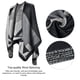 thumbnail image 3 of Poncho tipo capa de invierno para mujer, cálido, abierto, estampado, reversible, de gran tamaño, tipo manta, cárdigan, suéter de lana a cuadros hilado, bufanda de polar, C, 3 of 4