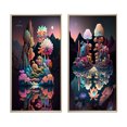 thumbnail image 2 of Designart "Mysterious Nocturnal Flora Abstracted Lake II" Abstract Landscape Framed Wall Art Set Of 2 - Modern Multicolor Framed Wall Art Set Of 2, 2 of 6