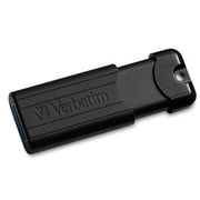 Verbatim PinStripe 128GB USB-A 3.2 Gen 1 Flash Drive – Black